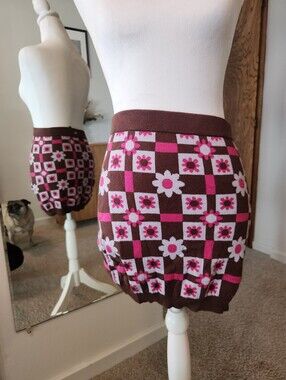 (2 For $30) Dollskill dELIA*s Met Your Match Floral Argyle Skirt